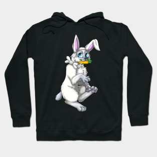 Bobtail BunnyCat: Blue Point (White) Hoodie